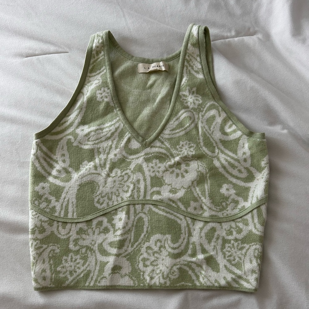 patterned soft cotton tank top